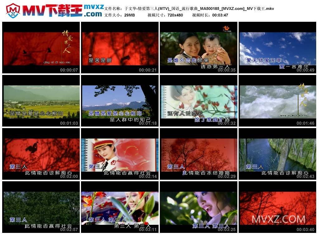 于文华-情爱第三人(MTV)_国语_流行歌曲_MA500185